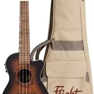 Nur Für Kurze Zeit Flight DUC 380 CEQ Amber Concert Ukulele inkl. Bag