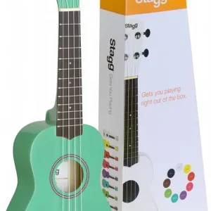 Stagg US-Grass Sopran Ukulele grün mit Tasche Angebot