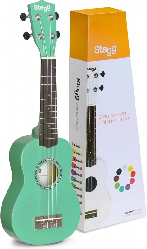 Stagg US-Grass Sopran Ukulele grün mit Tasche Angebot