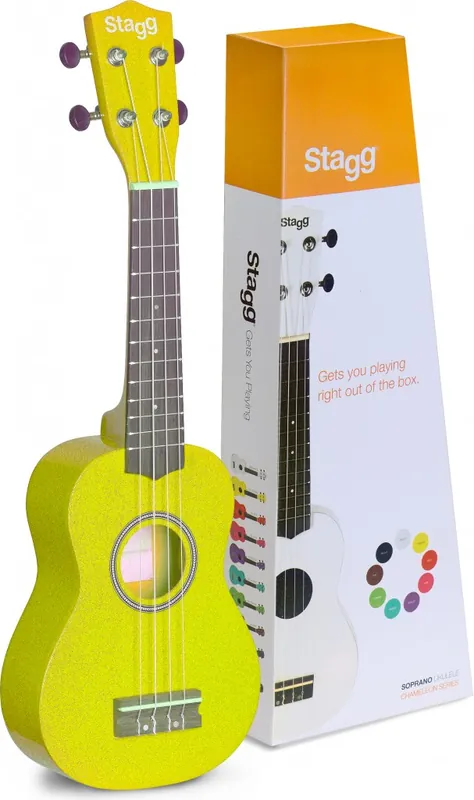 Stagg US-Lemon Sopran Ukulele gelb mit Tasche Günstig