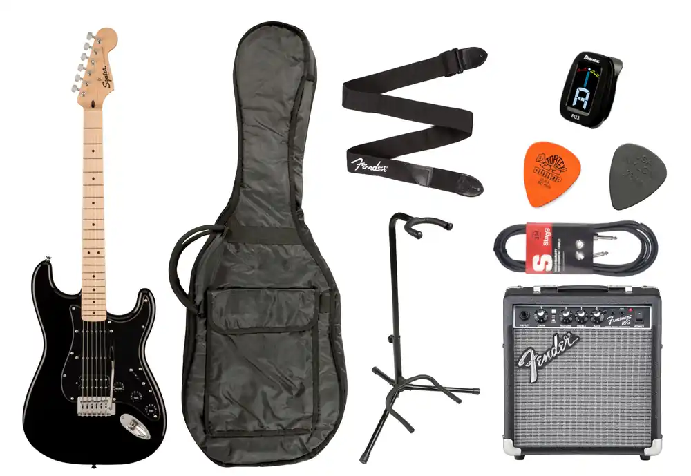 Mega-Angebot Fender Squier Starterset Sonic Strat HSS Black