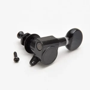 Kluson Modern Roundback Oval Button 6L schwarz Kostenfreie Lieferung