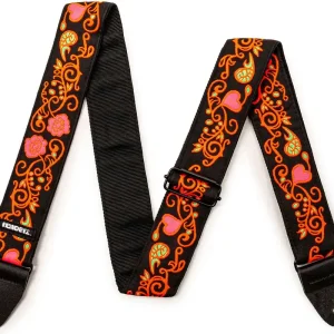 Direktkauf Dunlop Jimi Hendrix Blacklight Gurt Monterey Orange JH23