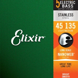 Kracherpreis Elixir 14207 Stainless Steel Light 5-String 045-135 E-Bass Saiten