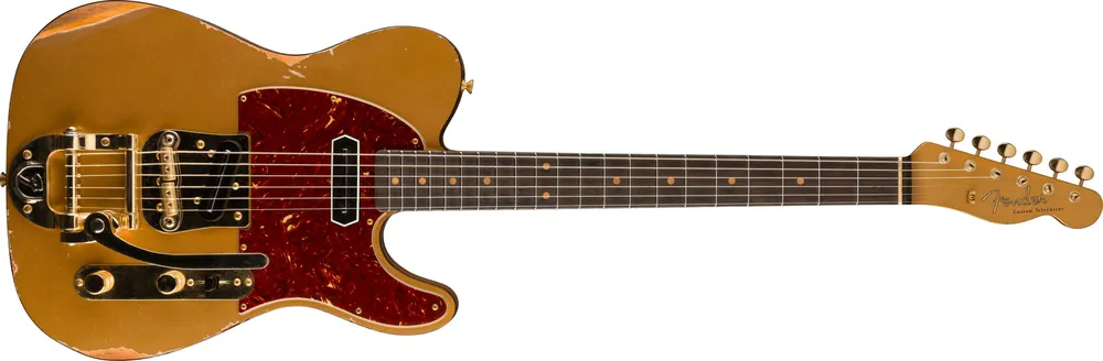 Garantierte Lieferung Fender Limited Edition Bow Tie Telecaster Custom Relic Aged Firemist Gold