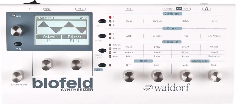 WALDORF Blofeld Desktop Synthesizer - White Meistverkauft