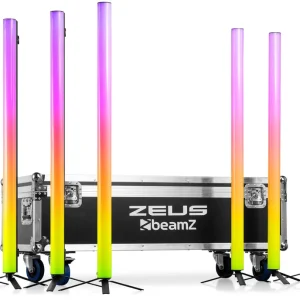 beamZ Zeus Batterie-Röhrensatz RGBW, 8er-Set im Flightcase Neuheit