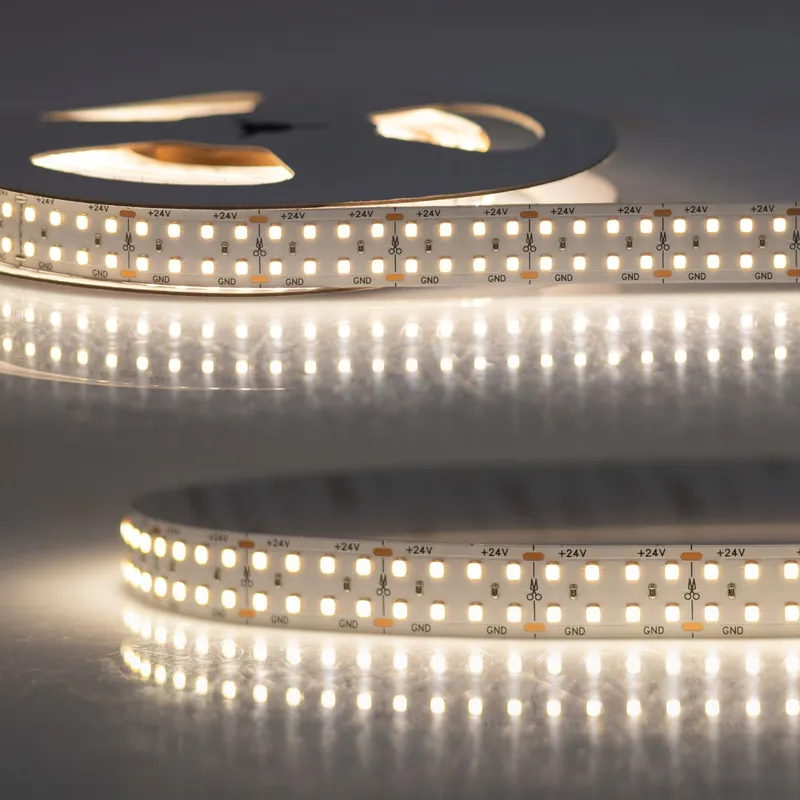 Kracherpreis ISOLED LED CRI940 Flexband, 24V DC, 30W, 160lm/W, zweireihig, IP20, 4000K, 5m Rolle, 240 LED/m