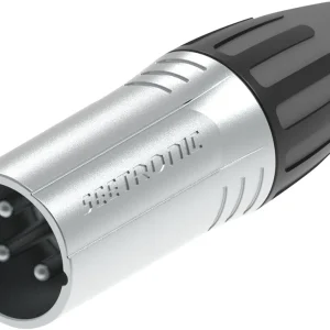 SEETRONIC XLR 3P Stecker - männlich Silberkontakte - Nickelgehäuse Letzte Chance