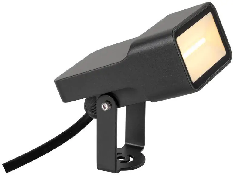 SLV SYNA WIDE, Erdspiessleuchte, 3000 K, 115°, IP65, eckig, schwarz Sichere Zahlung