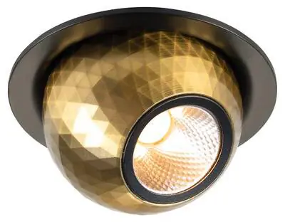 Heißes Angebot SLV DYSKO, Deckeneinbauleuchte, rund, PHASE, 2700K, 6.4 W, 36°, schwarz / gold