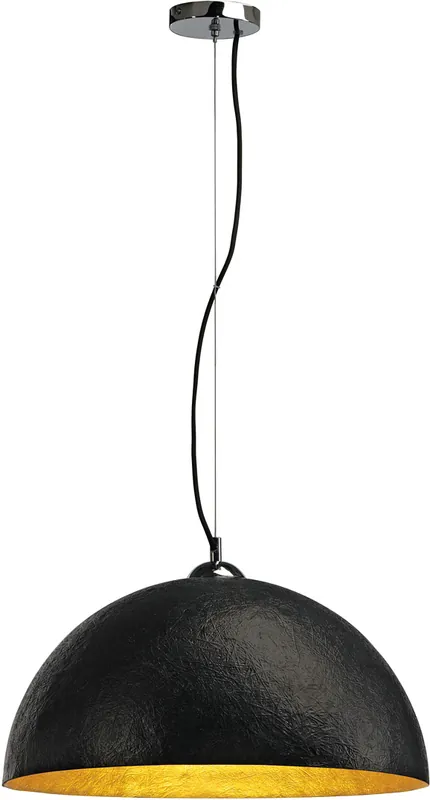 SLV FORCHINI Pendelleuchte, PD-1, rund, schwarz/gold, E27, max. 40W Sonderangebot