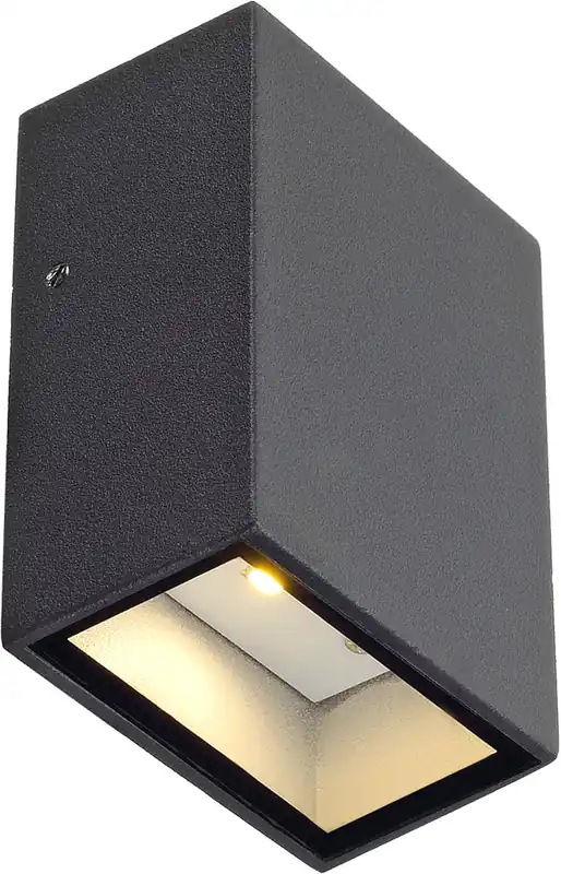 SLV QUAD 1 Wandleuchte, eckig, anthrazit, LED, 1x3W, warmweiss Zertifiziert