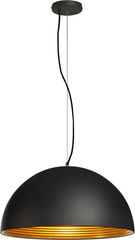 Must-Have SLV FORCHINI M Pendelleuchte, PD-1, 50cm, rund, schwarz/ gold, E27,