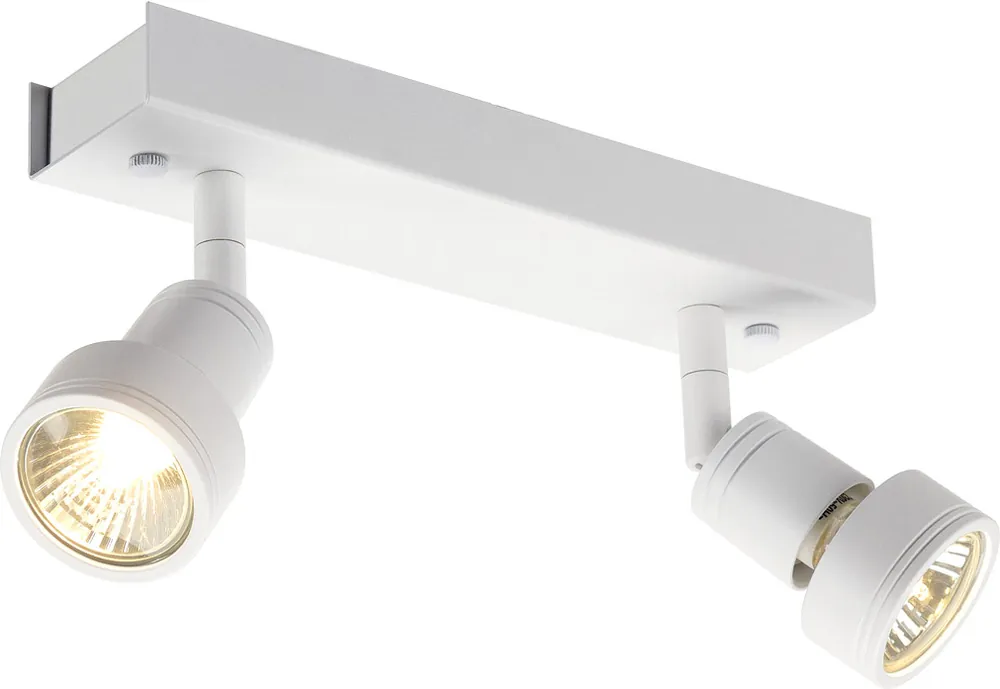 Preis Gesenkt SLV PURI 2 Deckenleuchte, matt- weiss, 2xGU10, max. 2x50W, mit Decoring