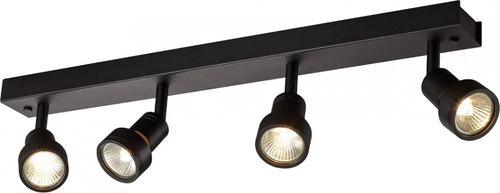 SLV PURI CW, Indoor Wand- & Deckenaufbauleuchte, QPAR51, 4x, schwarz Sofort Bestellen
