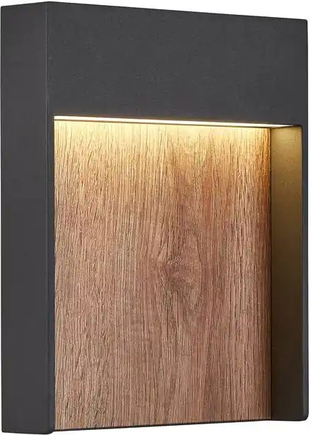 SLV FLATT, Outdoor LED Wandaufbauleuchte, 3000K, IP65, anthrazit/braun Must-Have