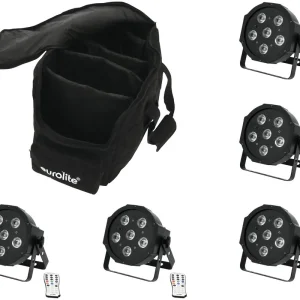 Versand Am Gleichen Tag EUROLITE Set 5x LED SLS-603 + Case