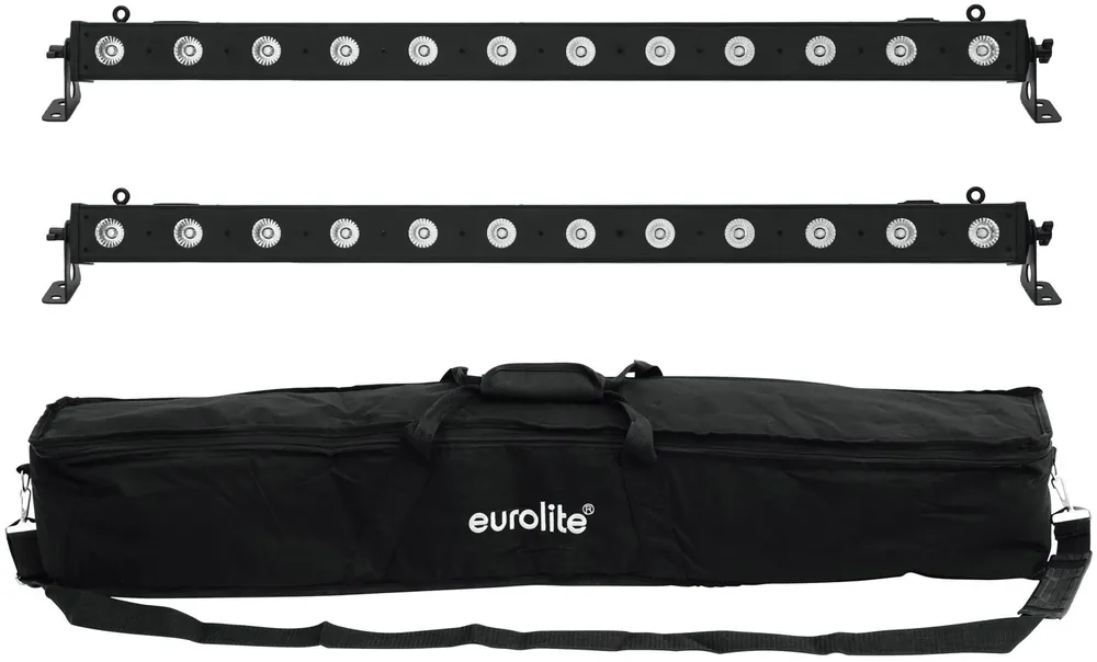 Schnäppchen EUROLITE Set 2x LED BAR-12 QCL RGBW + Soft Bag