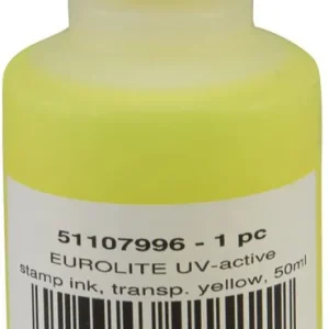 Zertifiziert EUROLITE UV-aktive Stempelfarbe, transparent gelb, 50ml