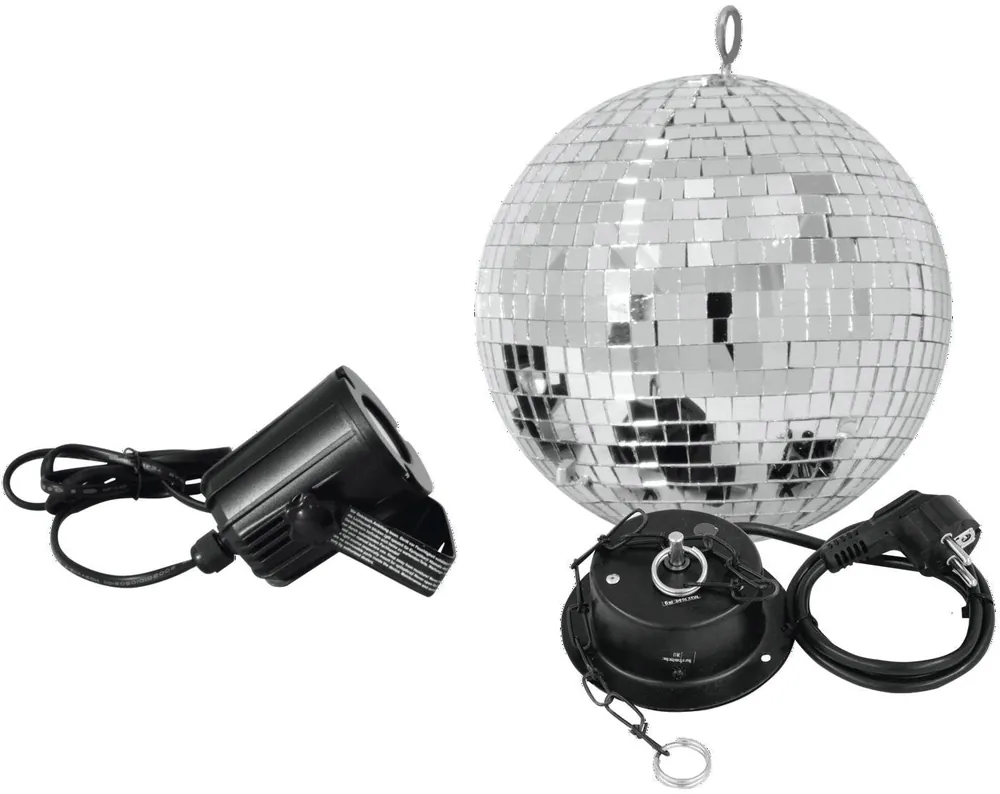 Zertifiziert EUROLITE Spiegelkugelset 20cm mit LED Spot