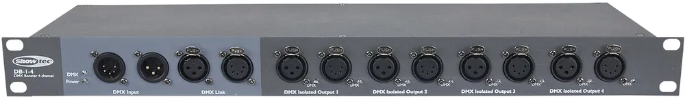 SHOWTEC DB-1-4 4-Kanal-DMX-Booster 3-polig & 5-polig XLR Sonderaktion