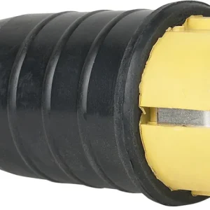 PCE Gummi-Schuko-Stecker, männlich, gelb – 240 V – CEE 7/VII – 16 A Nur Für Kurze Zeit