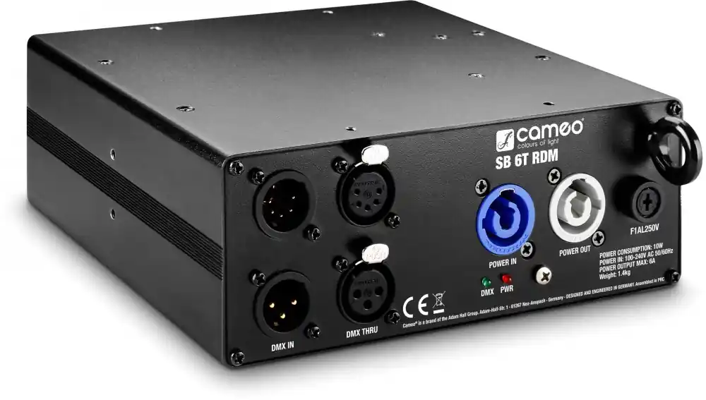 Top-Angebot Cameo SB 6T RDM 6-Kanal DMX/RDM Splitter/Booster (3- und 5-Pol)