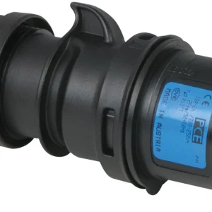 Neue Ware PCE CEE 16 A/240 V - 3P Stecker schwarz - Turbo-Klemme - schraubenlos
