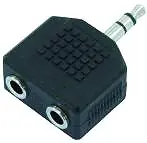 Must-Have OMNITRONIC Adapter 2xKlinke(F)/3,5 Klinke stereo