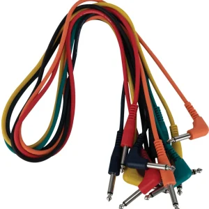 Nur Für Kurze Zeit DAP-Audio FL14 – 6-farbige, unsymmetrische Patchkabel, gerade, 90°, 90 cm