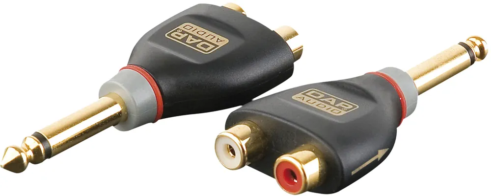 Preisreduziert DAP-Audio XGA41 – Klinkenbuchse/Mono auf 2 x Cinch/F – inkl. 2 x 10-kOhm-Widerstände