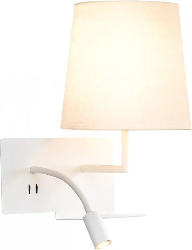 SLV SOMNILA FLEX, Indoor LED Wandaufbauleuchte 3000K weiß Version rechts inkl. USB Anschluss Preis Gesenkt