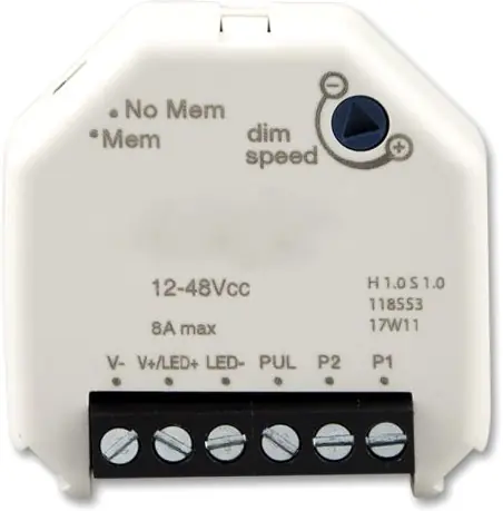 ISOLED Universal-Push PWM-Controller für LED Spots / Stripes, 1 Kanal, 12-24V 8A, 36-48V 6A Neu