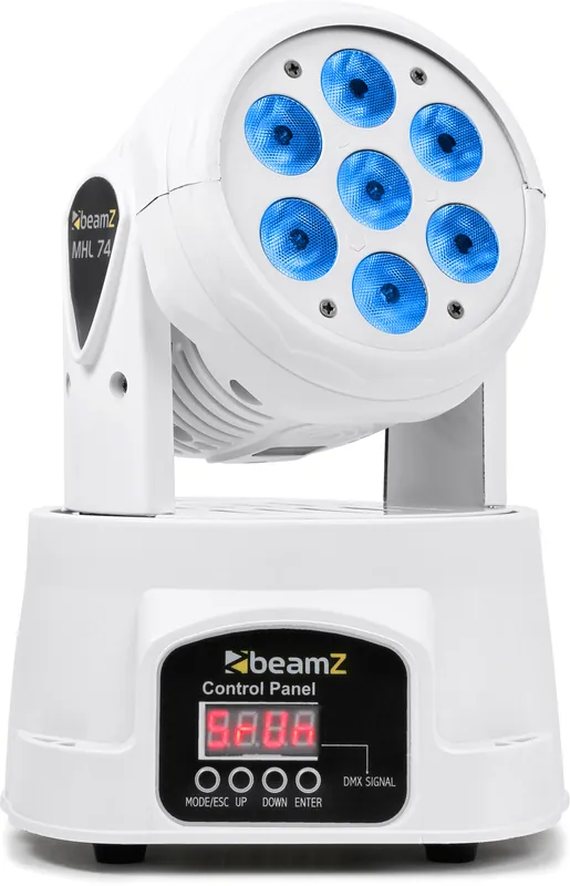 beamZ MHL74 Mini Moving Head 7x 10W LED Weiß Neue Kollektion