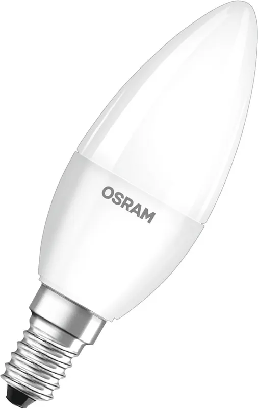 Expressversand OSRAM LED Base LED Lampe Kerzenform matt (ex 40W) 5,5W / 4000K Kaltweiß E14 4er Pack