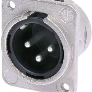Schnäppchen Neutrik NC3MDM3L1 - 3 poliger Chassisstecker, Lötanschlüsse, vernickeltes Gehäuse