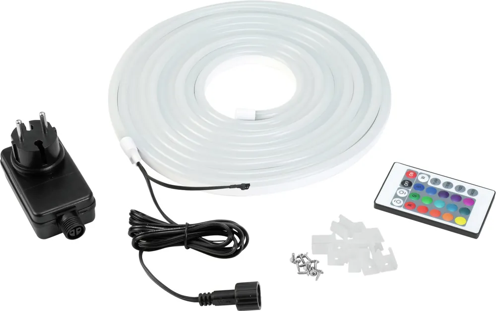 Letzte Chance EUROLITE LED Neon Flex 24V RGB 5m mit IR Set