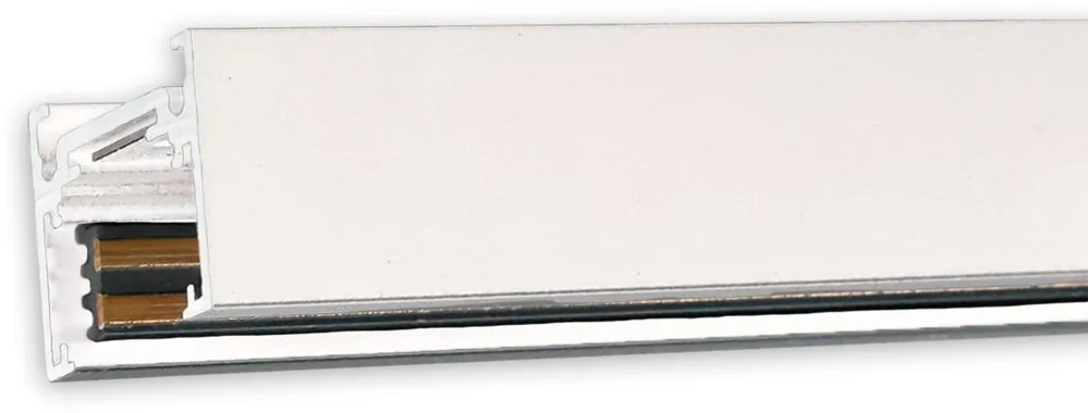 ISOLED Track48 Aufbauschiene flat, weiß, 200cm, 4-polig, inkl. Endkappen und Schutzcover Ausverkauf