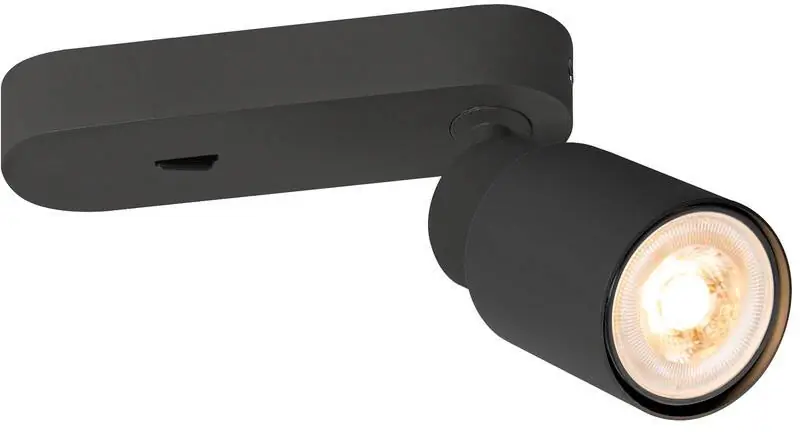 SLV PURI 2.0 Tube, Wand- und Deckenaufbauleuchte, Schalter, rechteckig, 1x max. 6W GU10, schwarz Wochenendangebot