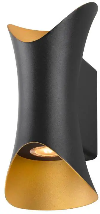 Markenprodukt SLV MODELA, Wandleuchte, up/down, 2700K, PHASE, schwarz/gold