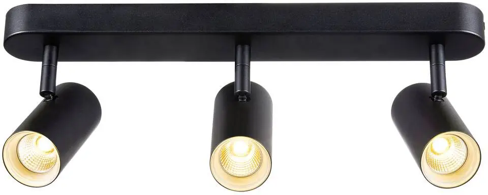 Versand Am Gleichen Tag SLV NOBLO®, Wand- und Deckenaufbauleuchte, triple, rund, 3000K, 19W, PHASE, 32°, schwarz
