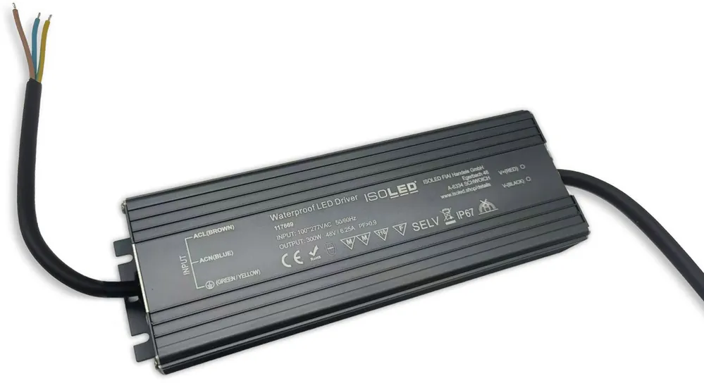 Kostenloser Versand ISOLED LED Trafo 48V/DC, 300W, kompakt, IP67, SELV