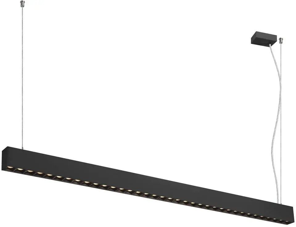 SLV GLENOS® PRO, Pendelleuchte, 1,5m, DALI, UGR16, Pendellänge 210 cm, 3000K, 75°, schwarz Super-Preis
