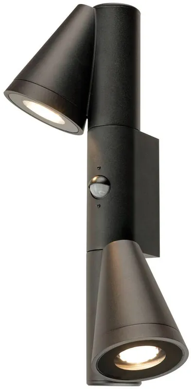 SLV T-TUBE, Wandaufbauleuchte, GU10, double, Sensor, IP44, max. 10 W, schwarz Top-Preis