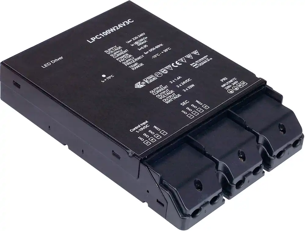 Abverkauf SLV LED-Netzteil, 100W, 24V, 3-fach dimmbar über 1-10V