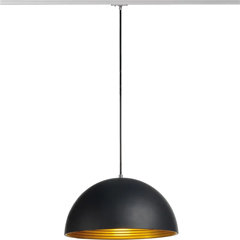 Solange Der Vorrat Reicht SLV FORCHINI M Pendelleuchte, 40cm, rund, schwarz/gold, E27, inkl. s