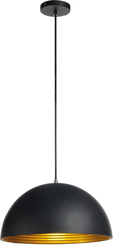 Finale Aktion SLV FORCHINI M Pendelleuchte, PD-2, 40cm, rund, schwarz/ gold, E27,