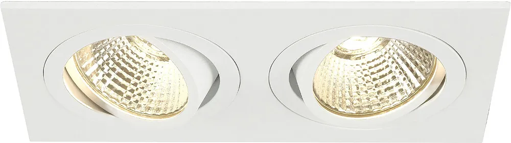 NEW TRIA 2 DL SQUARE Set, mattweiss, 2x6W, 38°, 2700K, inkl. Treiber, Clip Sonderangebot