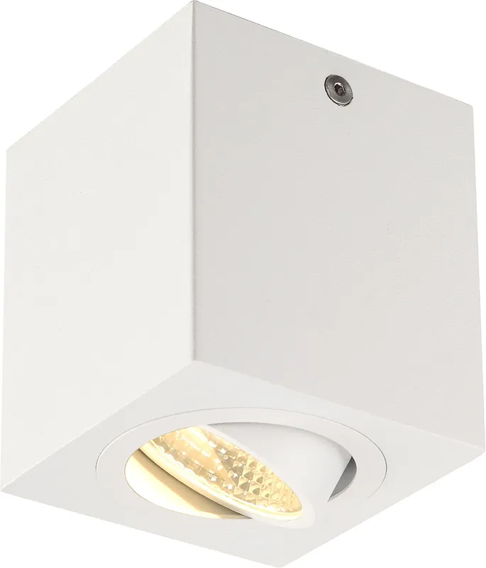 TRILEDO SQUARE CL Aufbau- downlight, mattweiss, LED, 6W, 38°, 3000K, inkl. Kostenfreie Lieferung
